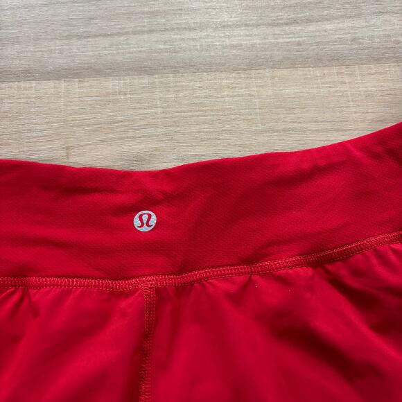 Lululemon Fast and Free Reflective Short Dark Red Women Size 8 - Picture 4 of 4